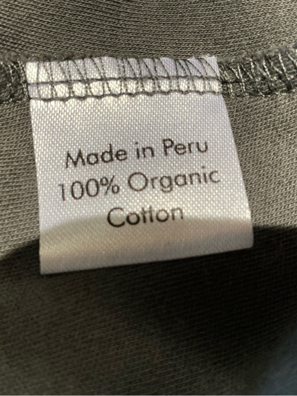 Indigenous Organic Cotton Dress Dark Gray V-Neck Minimalist Fair Trade Quality L - Picture 10 of 11